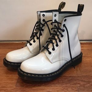 Dr. Martens 1460 Patent Leather Lace Up Boots